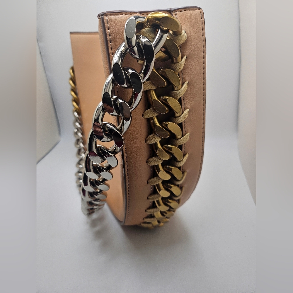 Stella McCartney Eco Alter Nappa Medium Frayme Shoulder Bag Sand - Picture 5 of 13